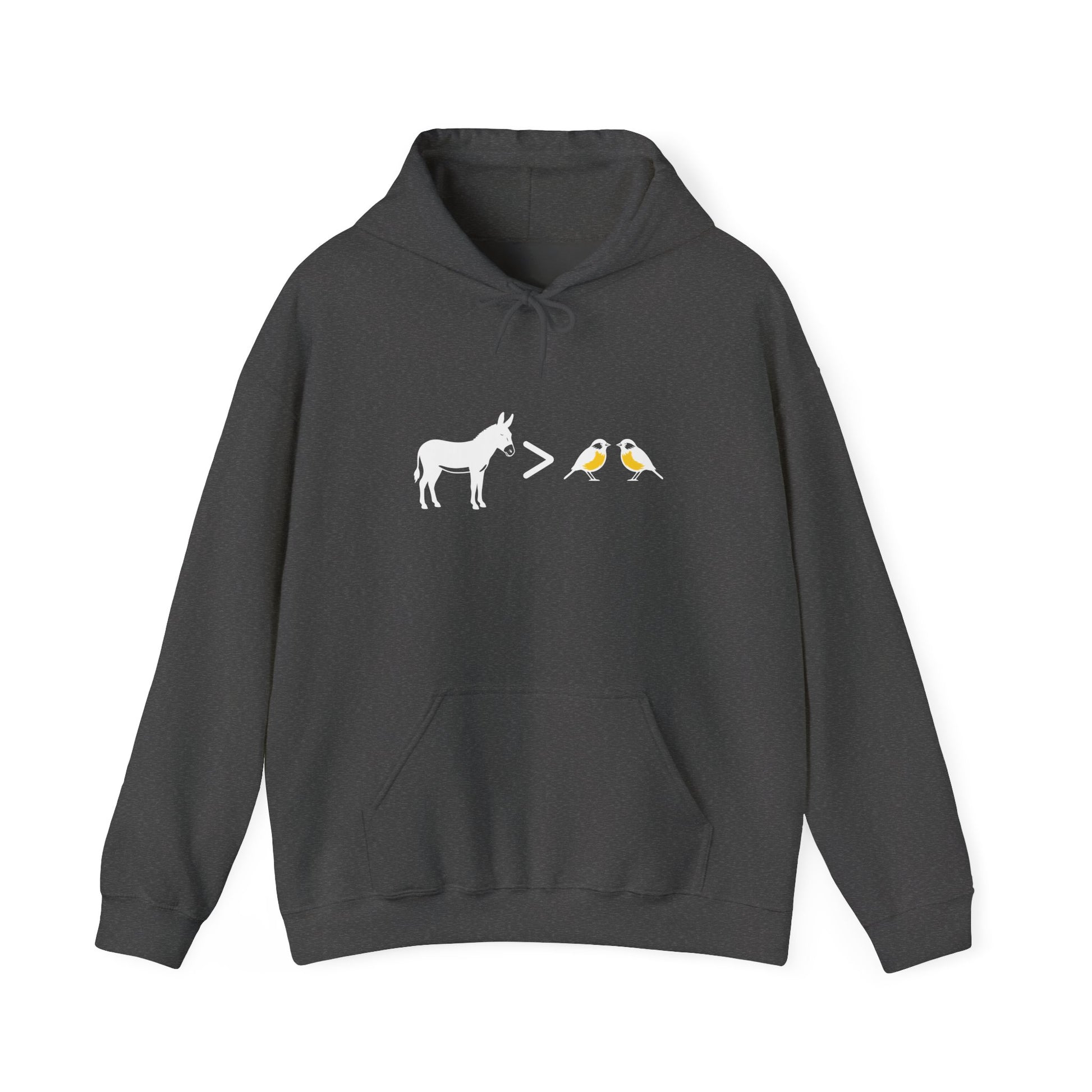 Ass greater than tits funny donkey bird hoodie design