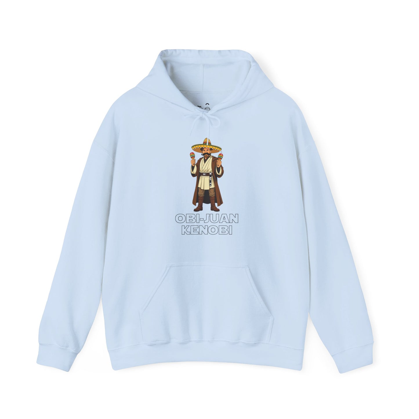Obi Juan Kenobi parody hoodie featuring a space warrior with sombrero and maracas