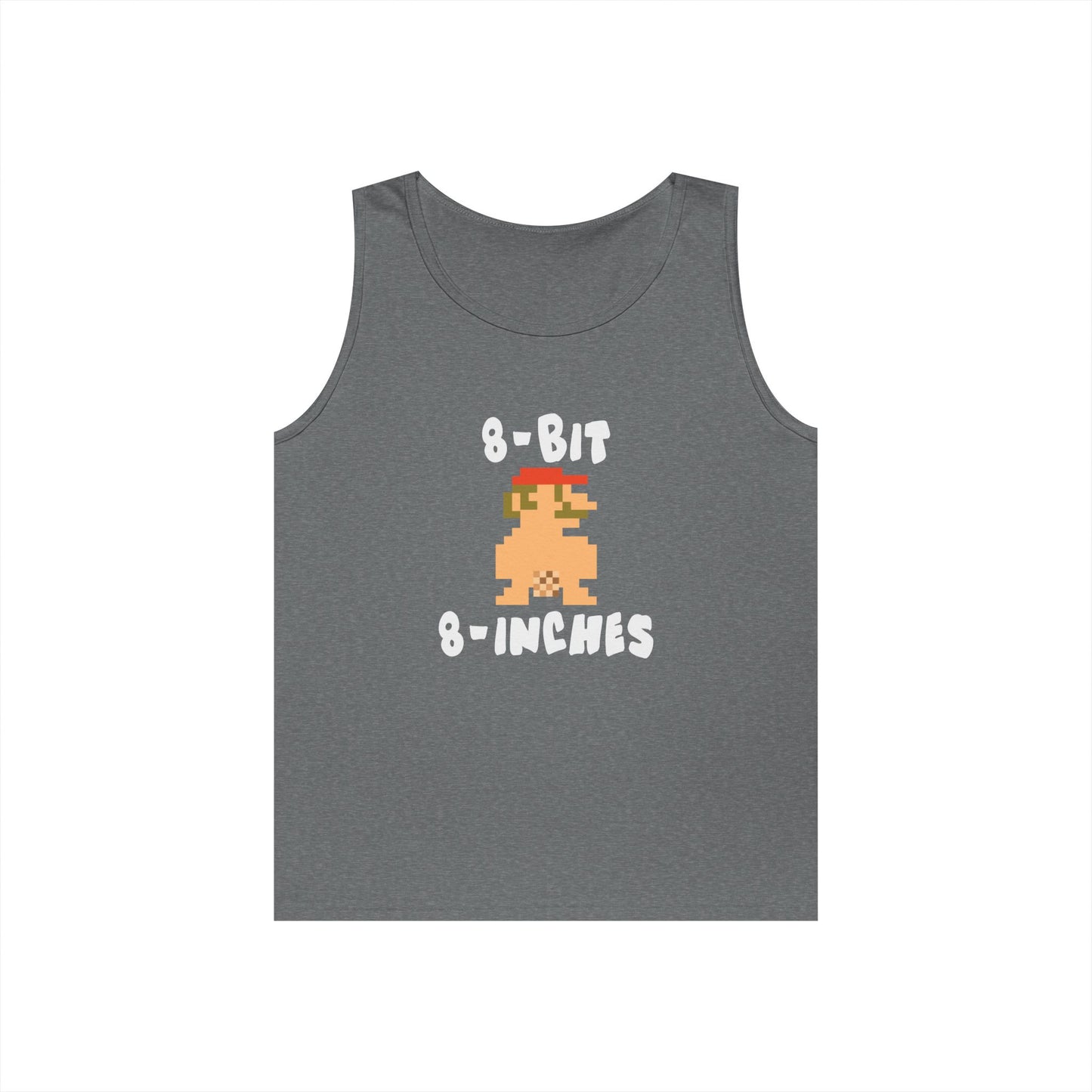 super mario parody 8 bit blurred block 8 inches funny tank top