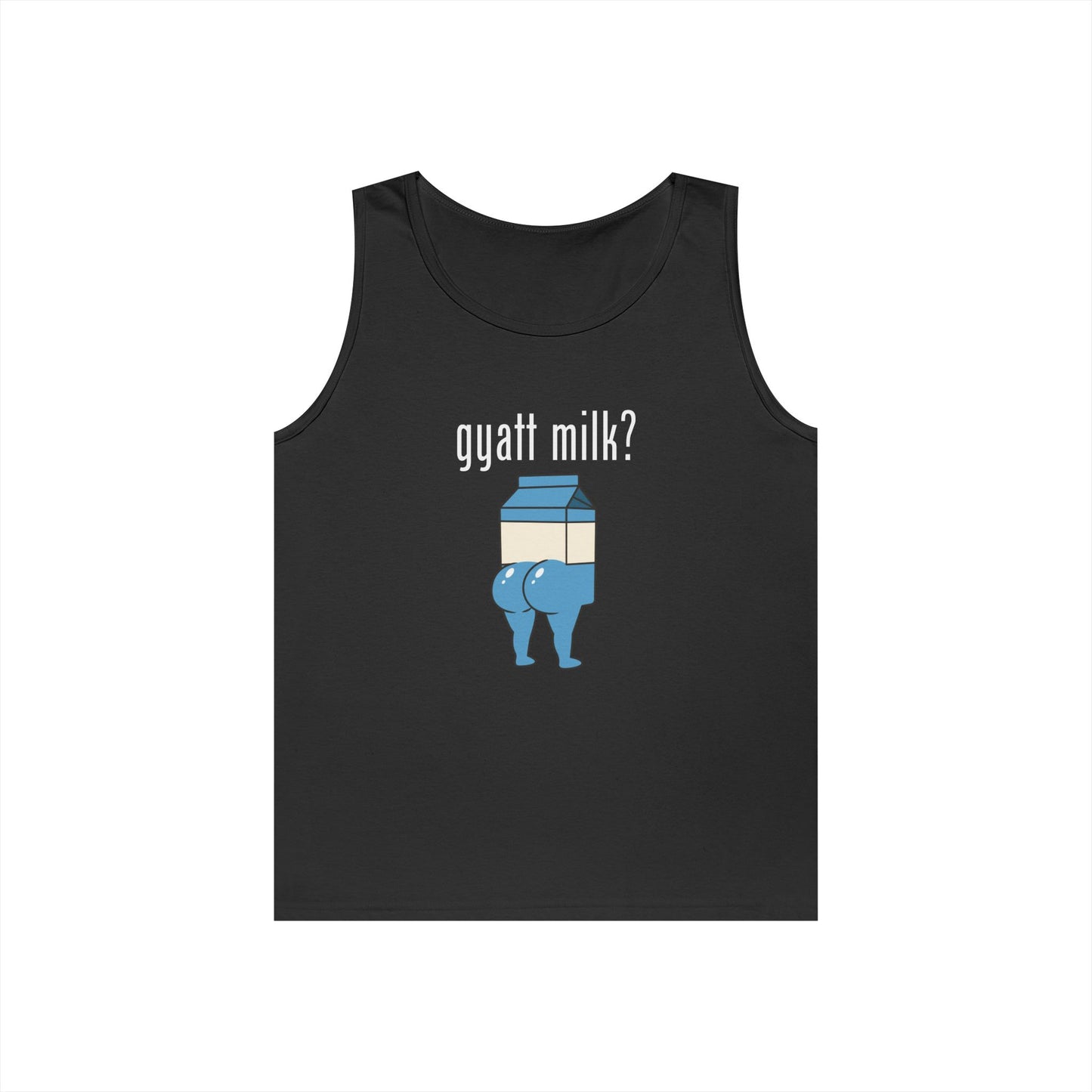 milk carton parody with exaggerated features funny gyatt milk tank top