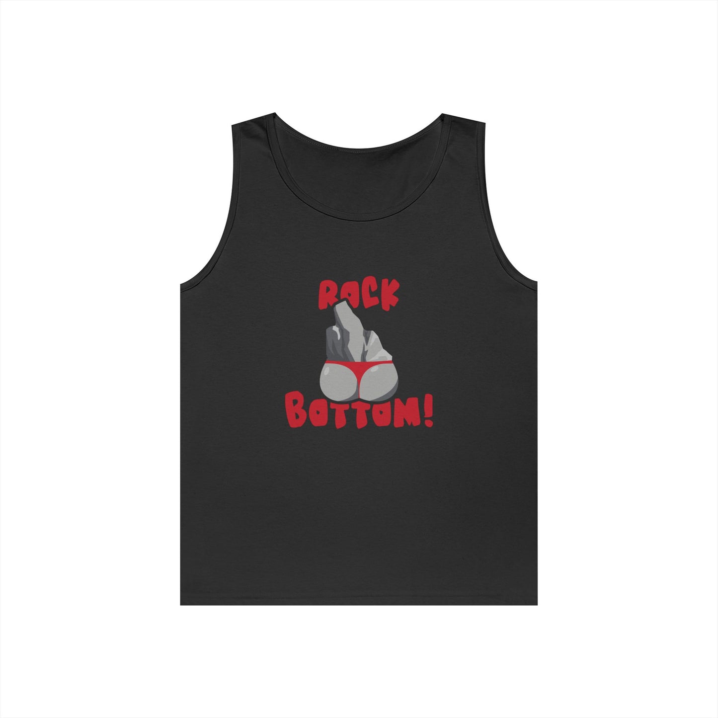 rock with human features bikini funny rock bottom tank top design