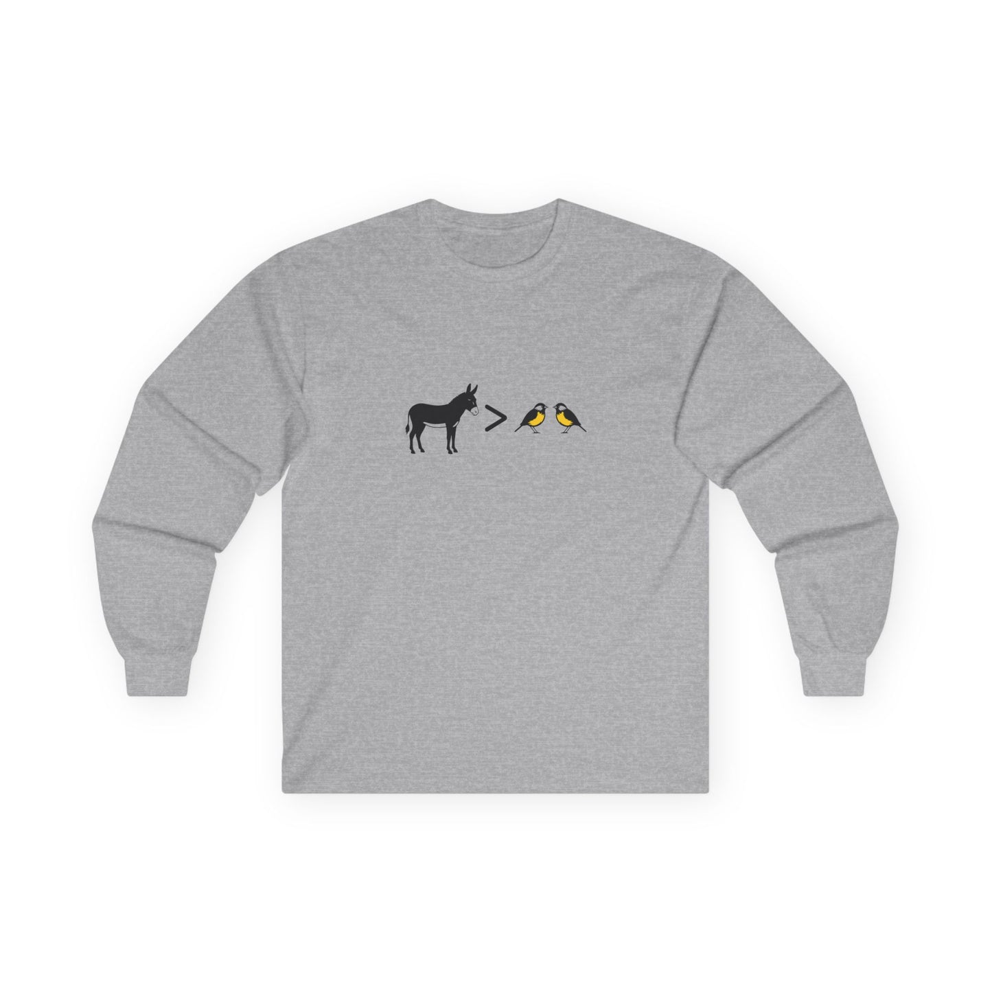 Ass greater than tits animal pun long sleeve shirt design