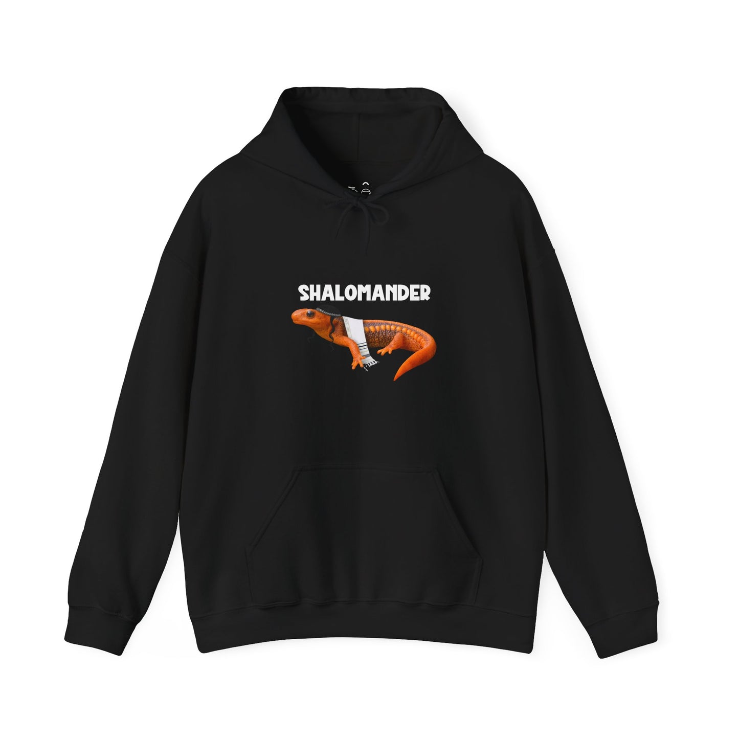Salamander wearing payot, a kippah, and traditional scarf in a funny parody streetwear design