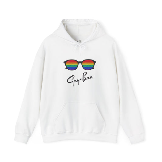 Parody sunglasses design with rainbow-colored lenses inspired by retro eyewear culture