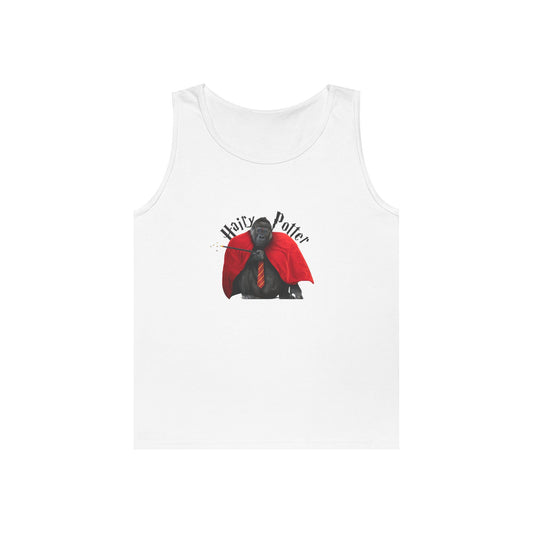 harry potter parody gorilla wizard glasses wand funny tank top