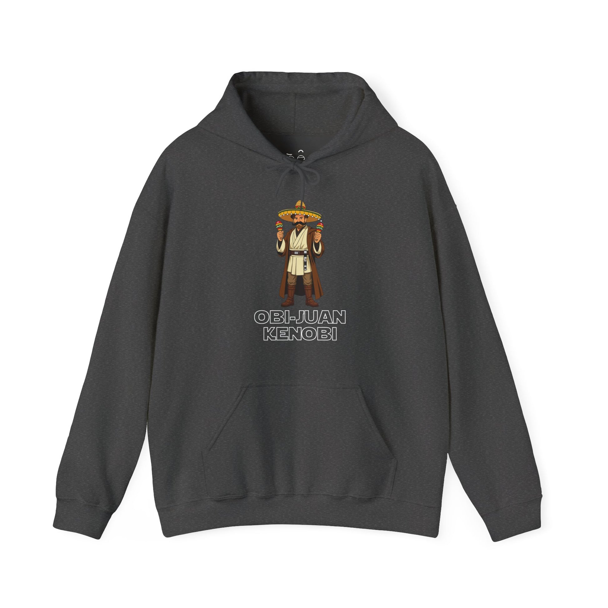 Obi Juan Kenobi parody hoodie featuring a space warrior with sombrero and maracas