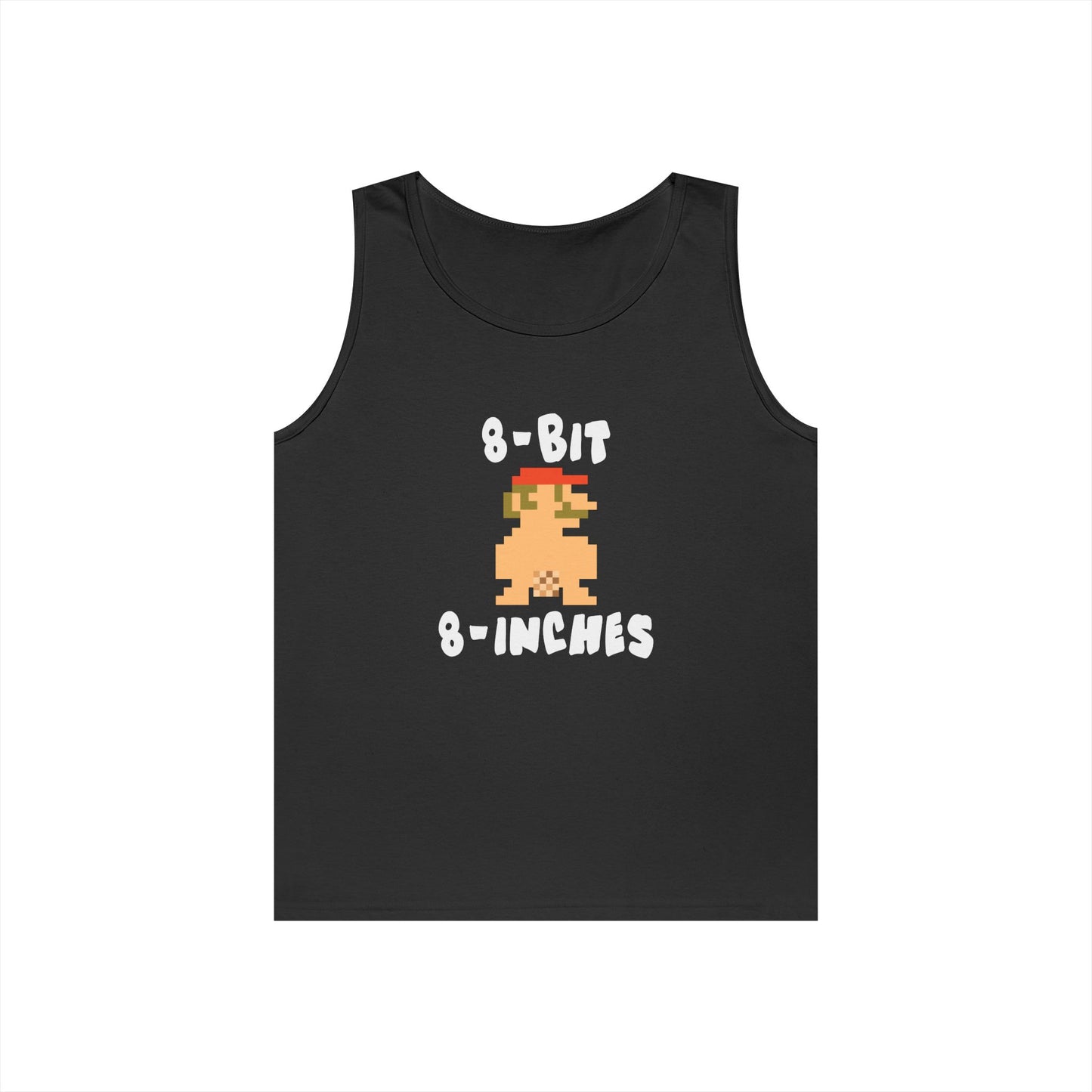 super mario parody 8 bit blurred block 8 inches funny tank top