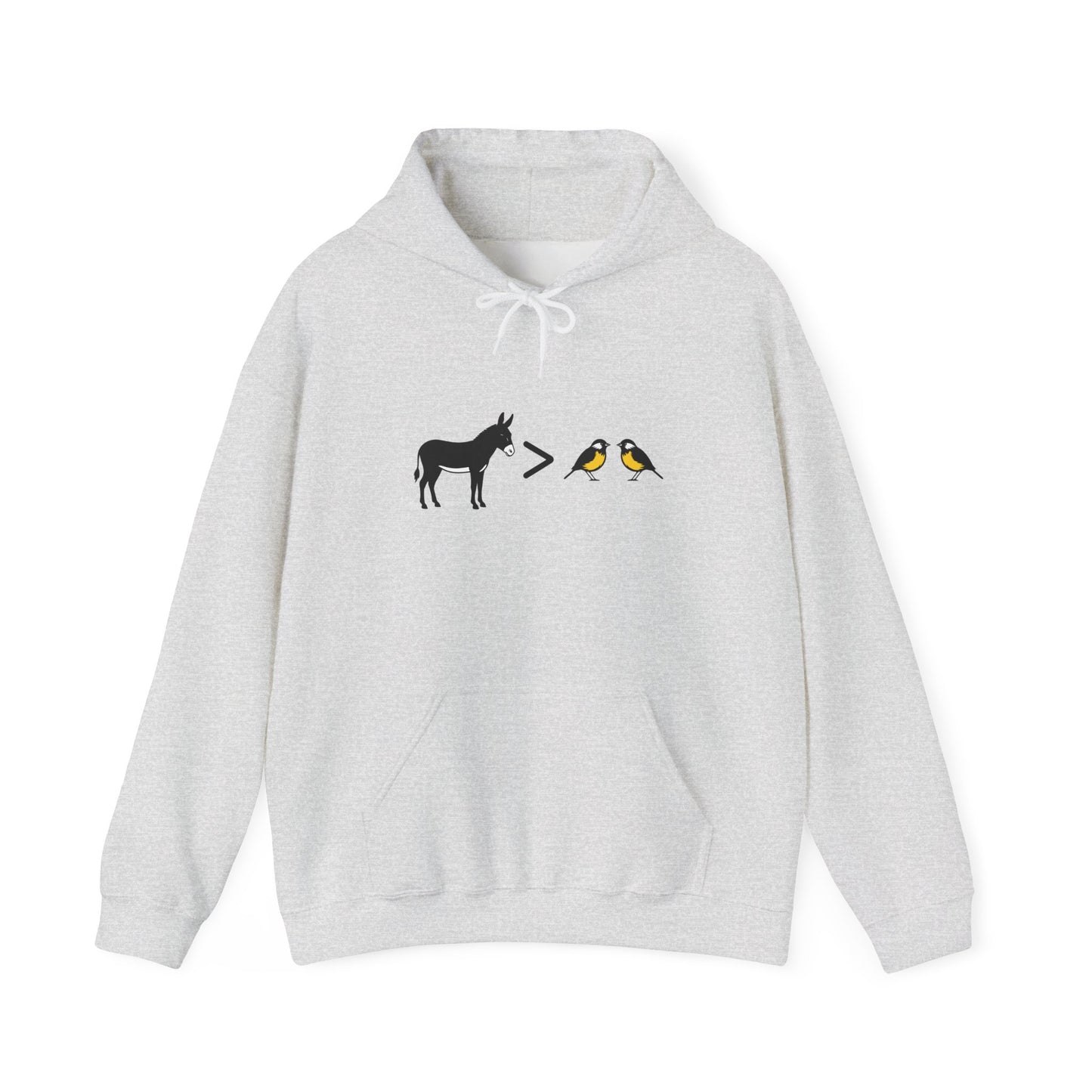 Ass greater than tits funny donkey bird hoodie design