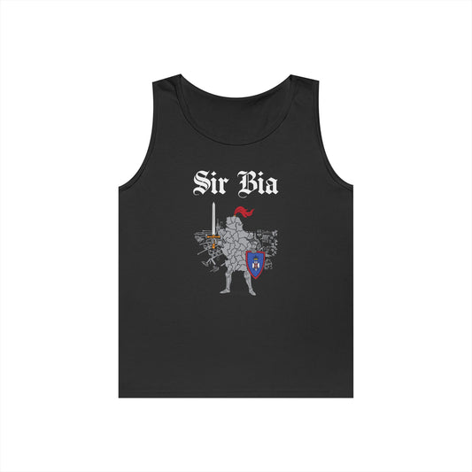 serbia map in armor sir bia pun funny tank top design