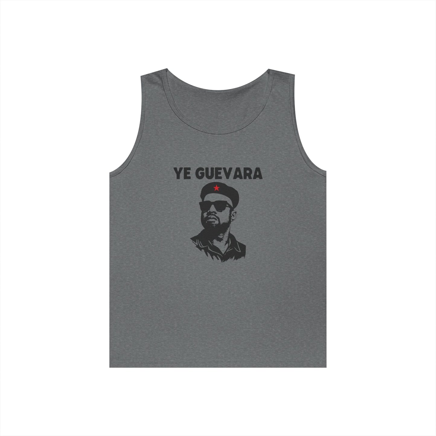 revolutionary portrait parody celebrity mashup Kanye West as Che Guevara funny tank top design
