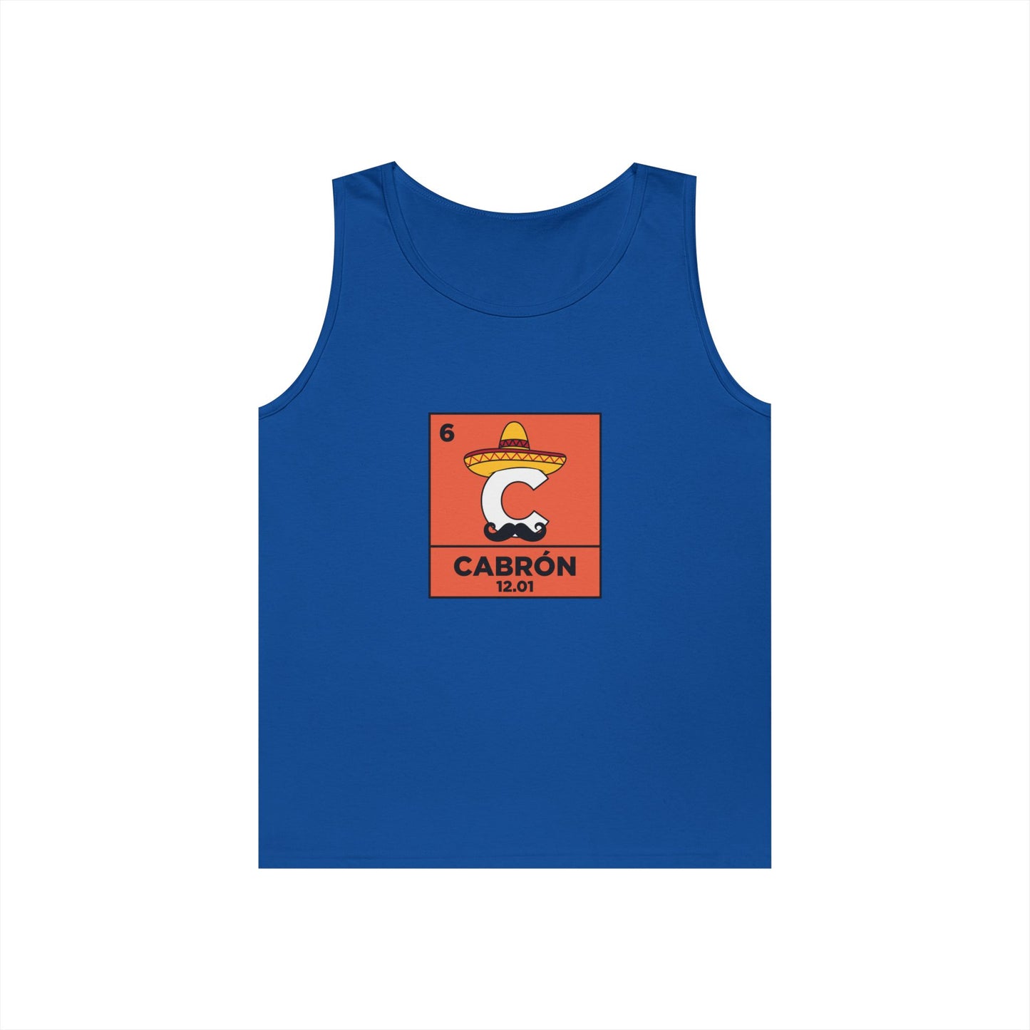 funny carbon element C sombrero mustache Cinco de Mayo tank top Cabron