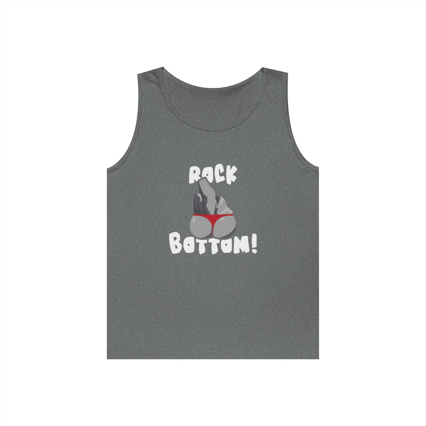 rock with human features bikini funny rock bottom tank top design
