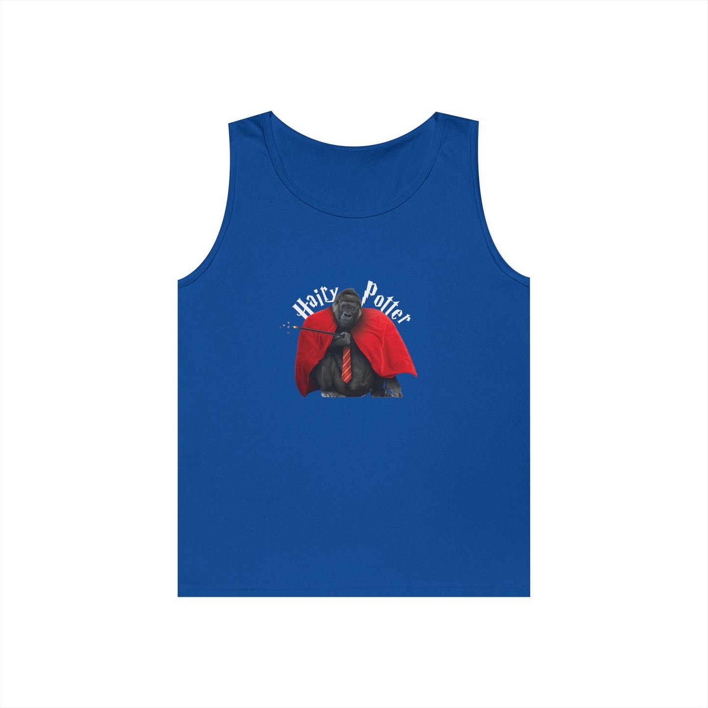 harry potter parody gorilla wizard glasses wand funny tank top