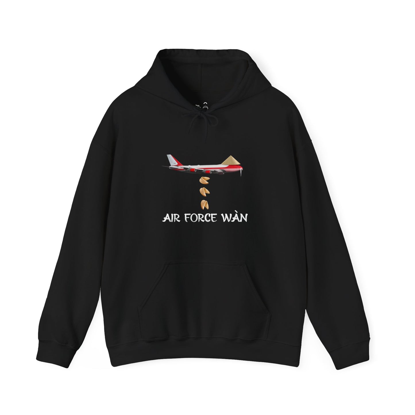 Air Force Wan parody hoodie featuring a presidential airplane dropping fortune cookies