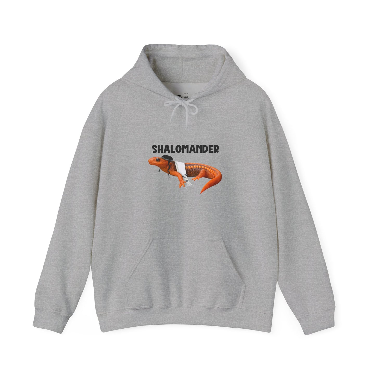 Salamander wearing payot, a kippah, and traditional scarf in a funny parody streetwear design