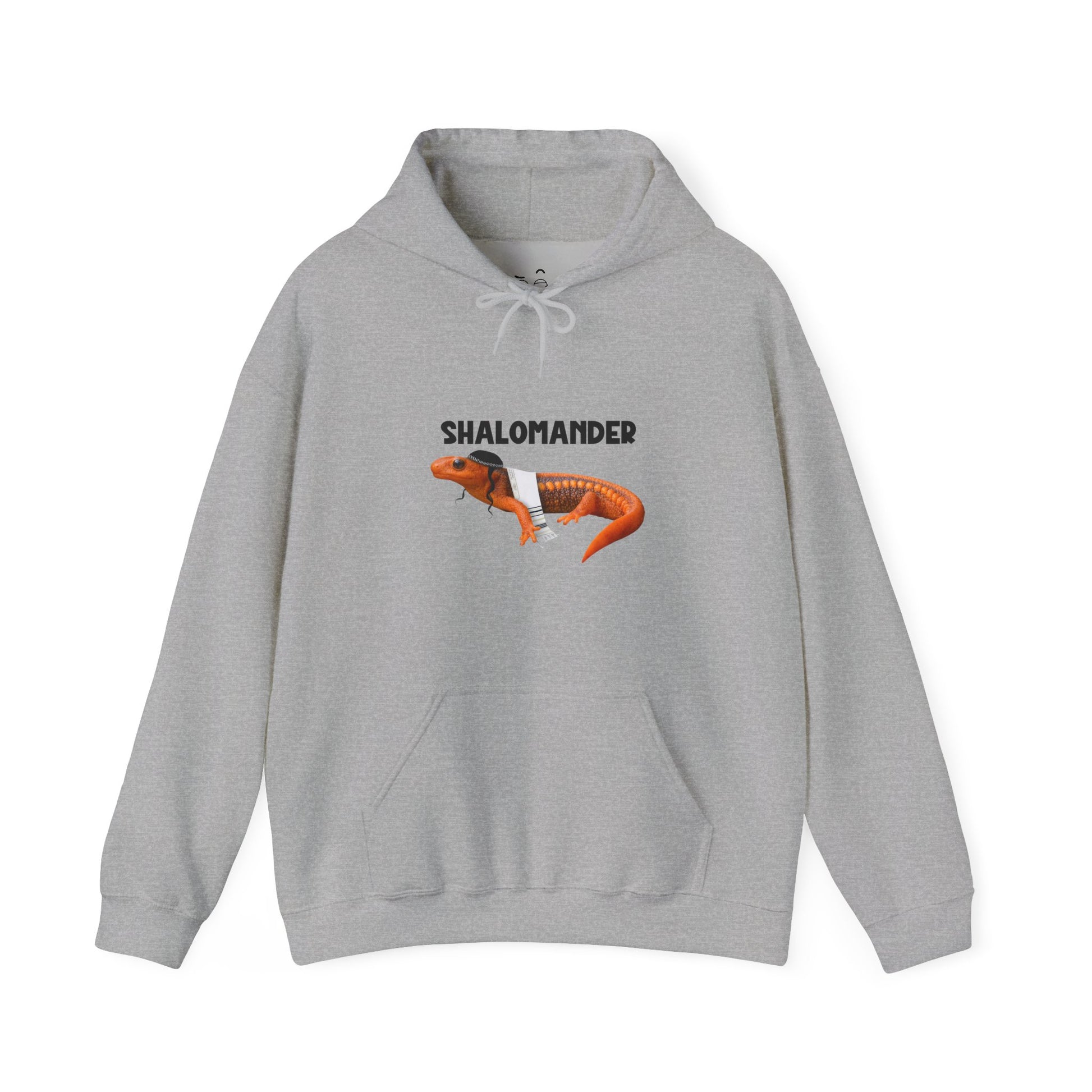 Salamander wearing payot, a kippah, and traditional scarf in a funny parody streetwear design