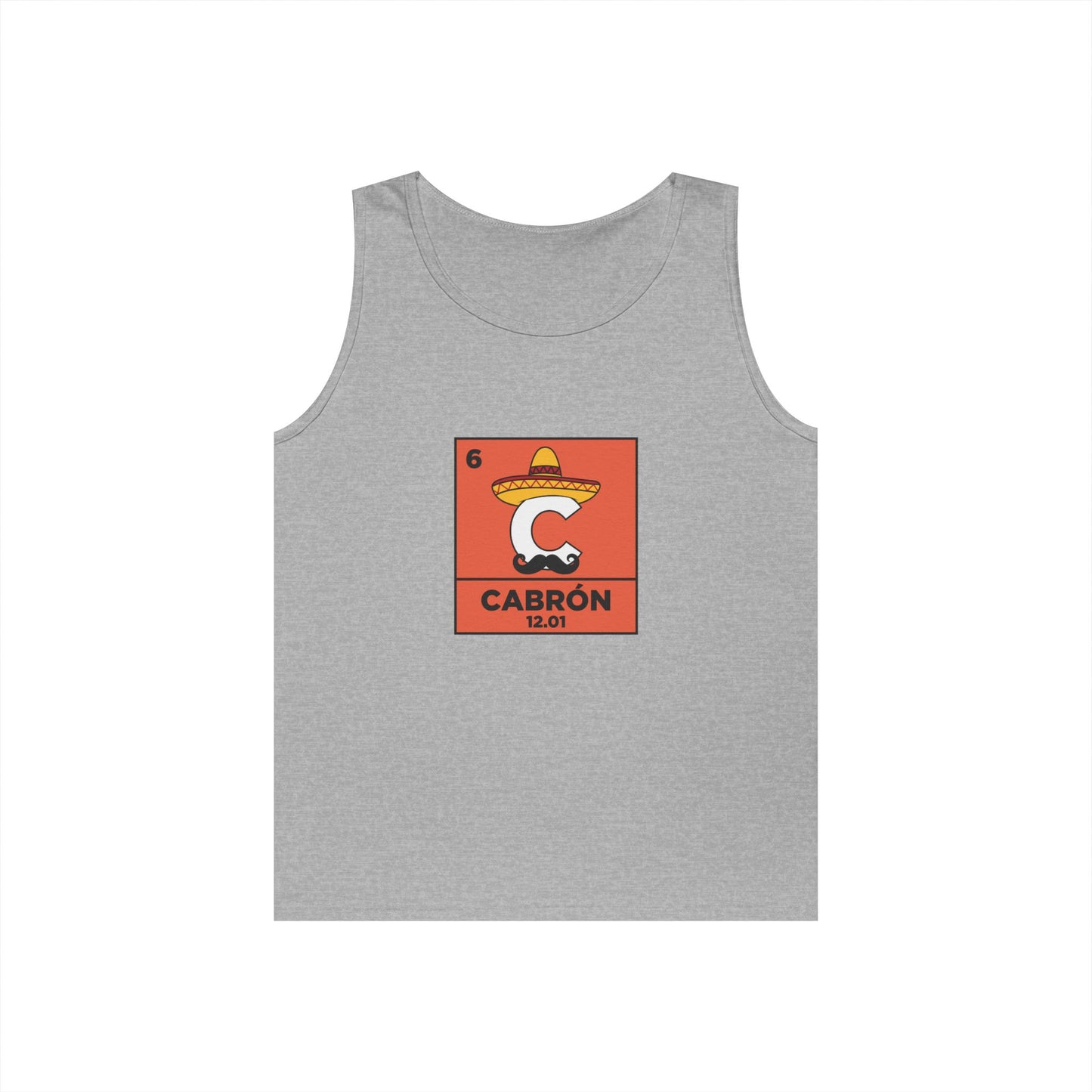 funny carbon element C sombrero mustache Cinco de Mayo tank top Cabron