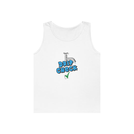 faucet dripping water drip check pun funny tank top design