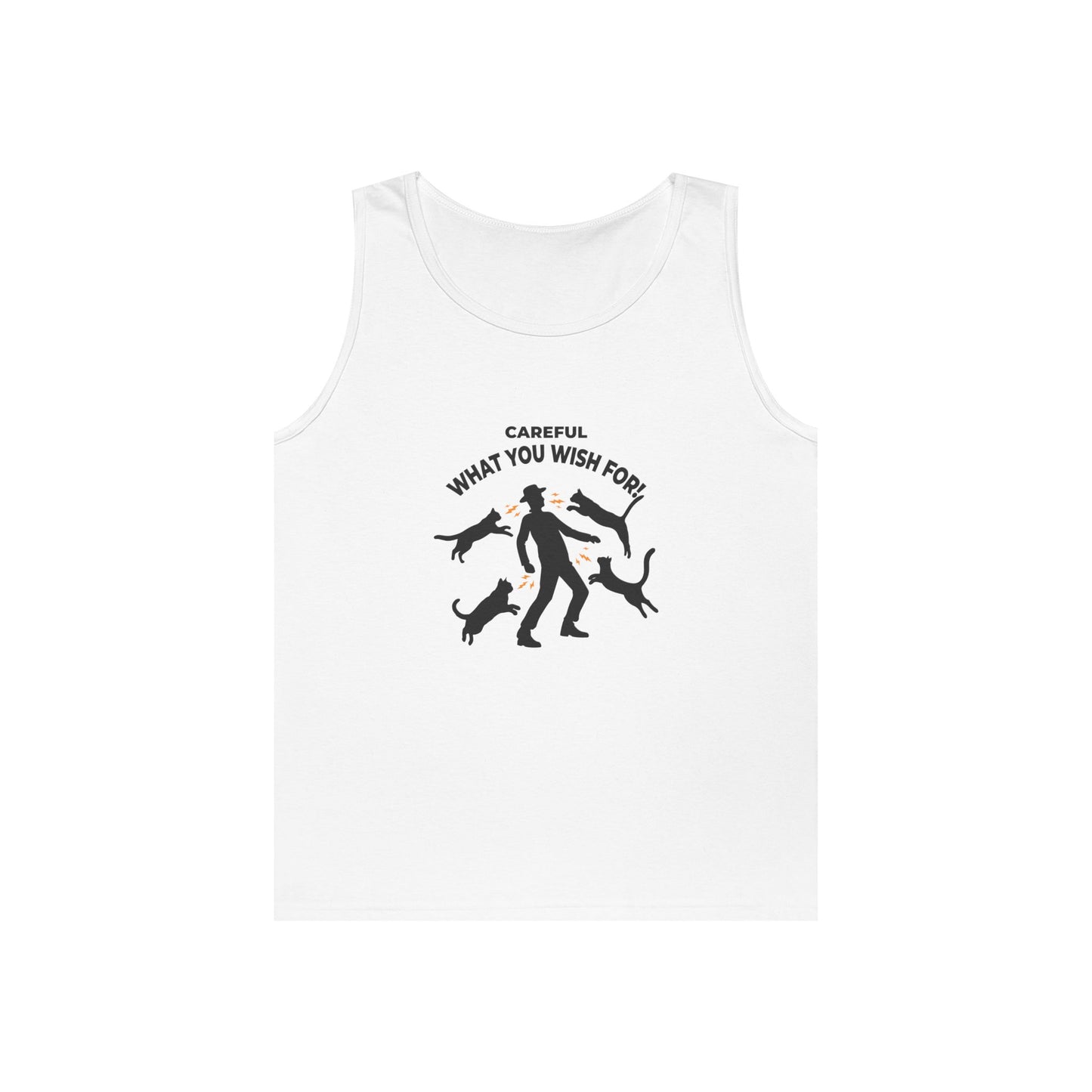 man surrounded by cats magnet joke funny pussy magnet tank top design