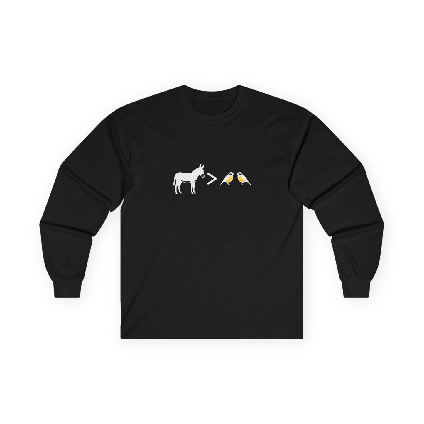 Ass greater than tits animal pun long sleeve shirt design