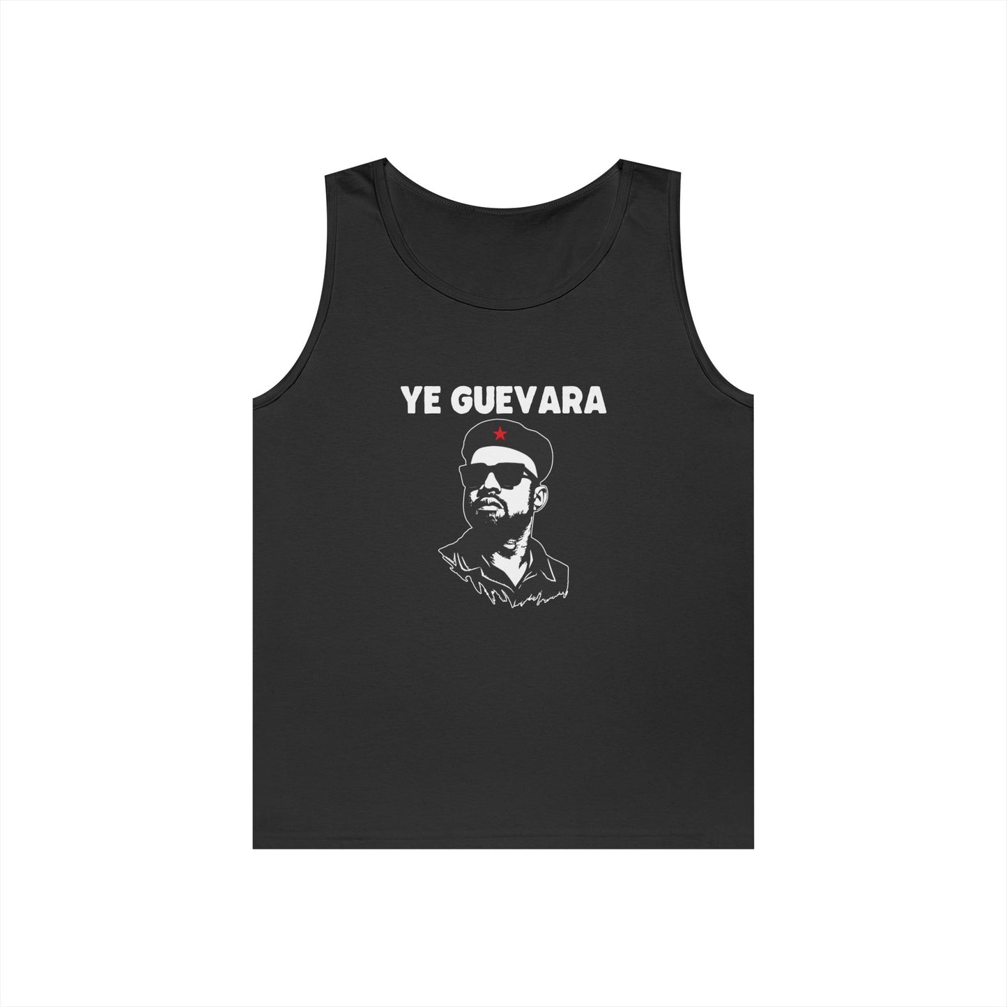 revolutionary portrait parody celebrity mashup Kanye West as Che Guevara funny tank top design