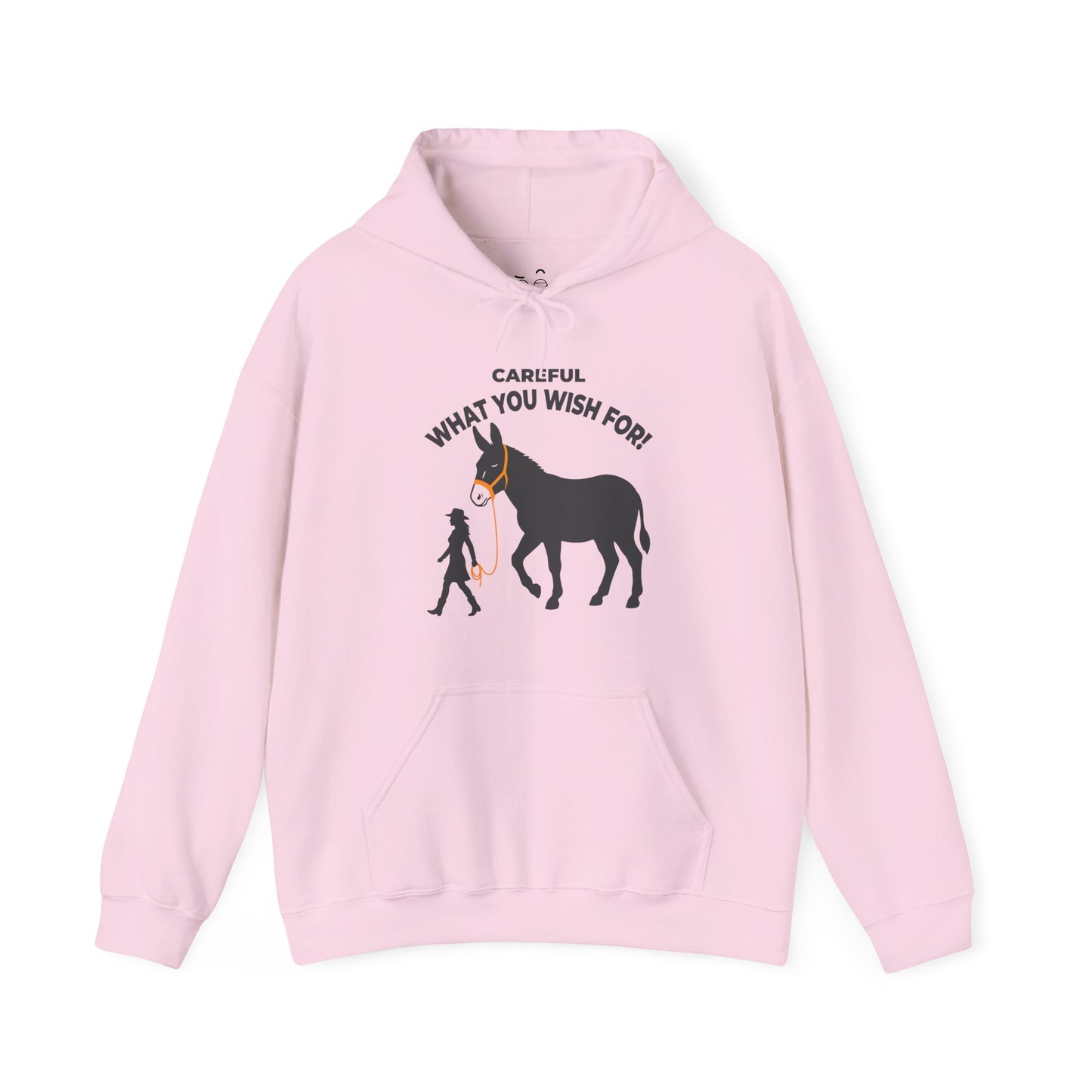 Funny Big Ass hoodie with a giant donkey being walked on a leash after a genie wish gone wrong