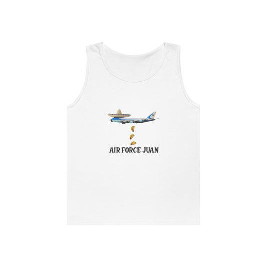 funny airplane taco drop sombrero mustache Cinco de Mayo tank top Air Force Juan