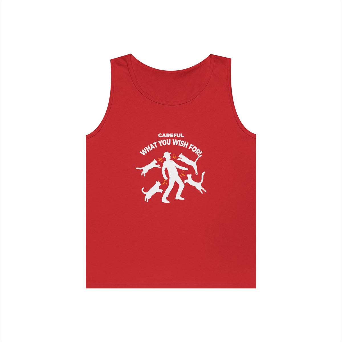 man surrounded by cats magnet joke funny pussy magnet tank top design