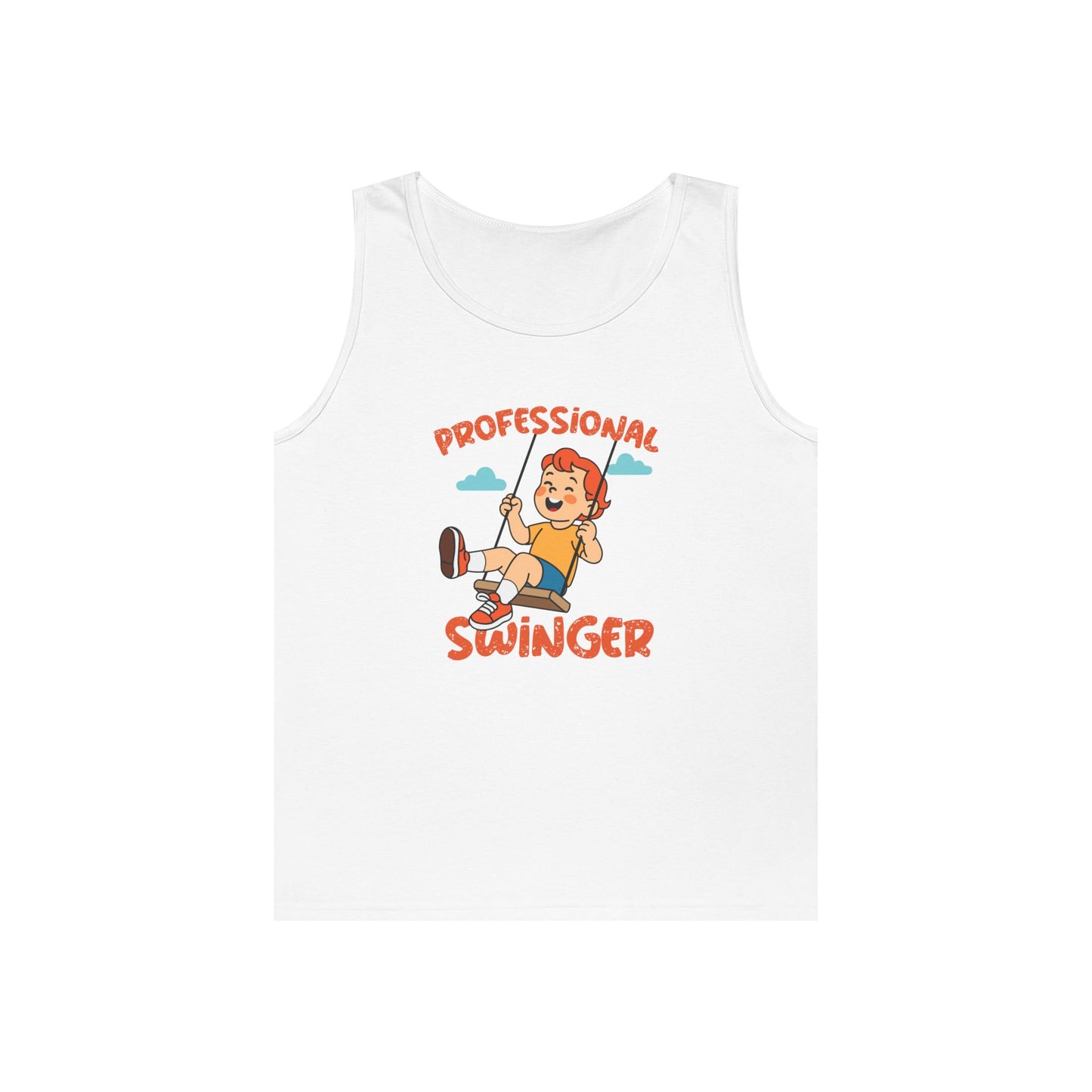 kid on swing professional swinger pun funny tank top design