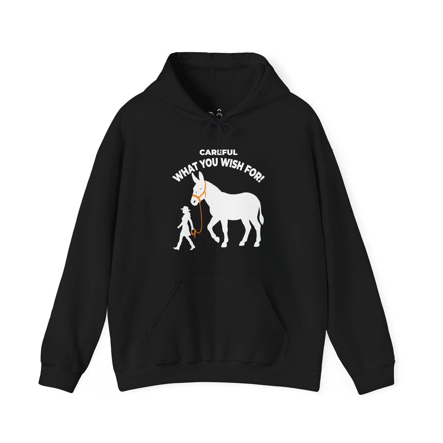 Funny Big Ass hoodie with a giant donkey being walked on a leash after a genie wish gone wrong