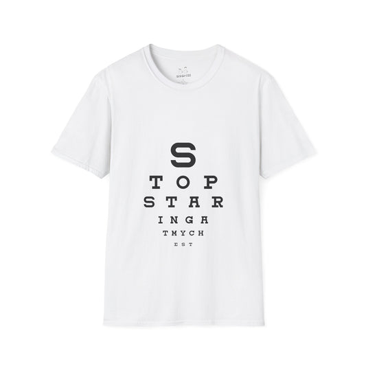 Stop Staring At My Chest - Eye Chart