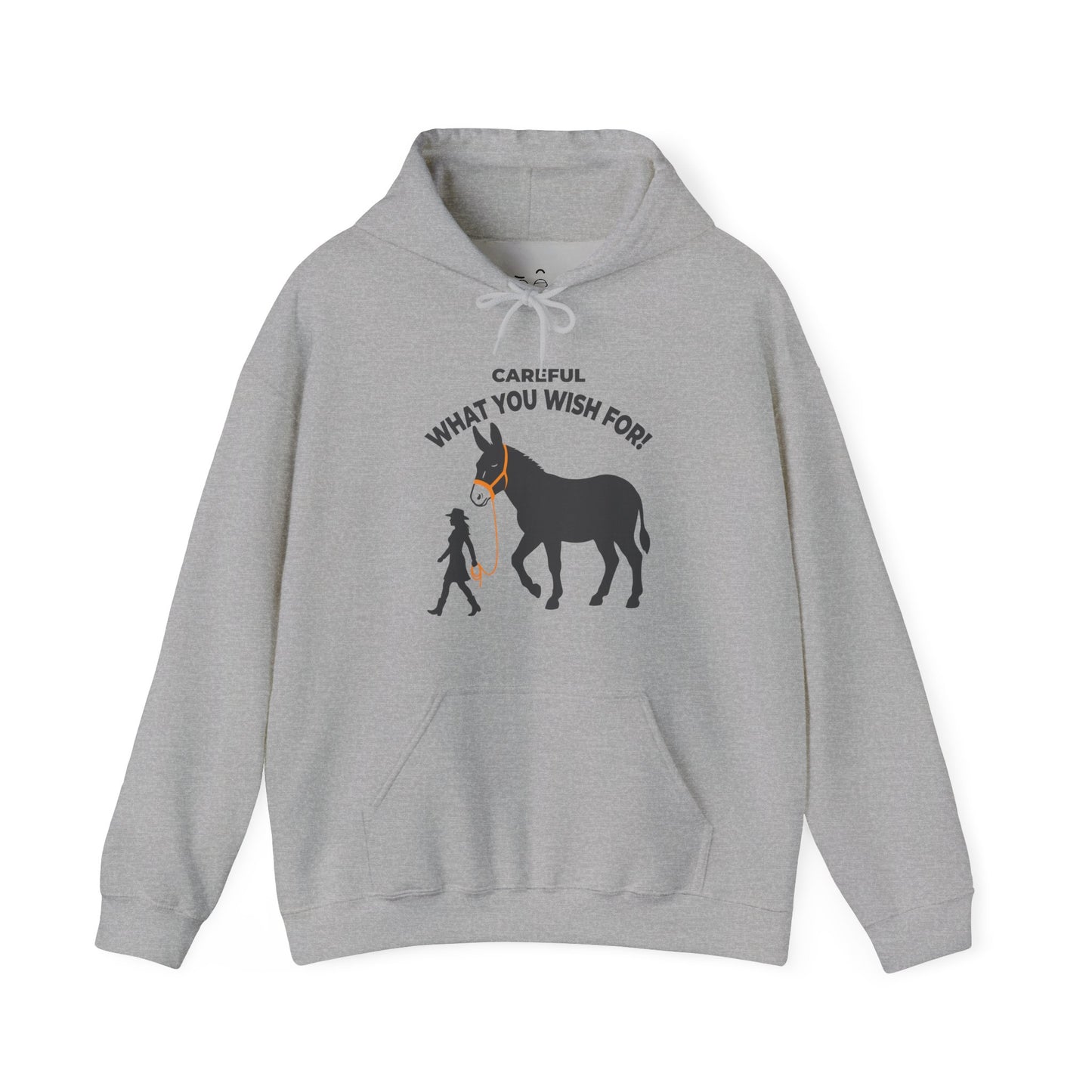 Funny Big Ass hoodie with a giant donkey being walked on a leash after a genie wish gone wrong