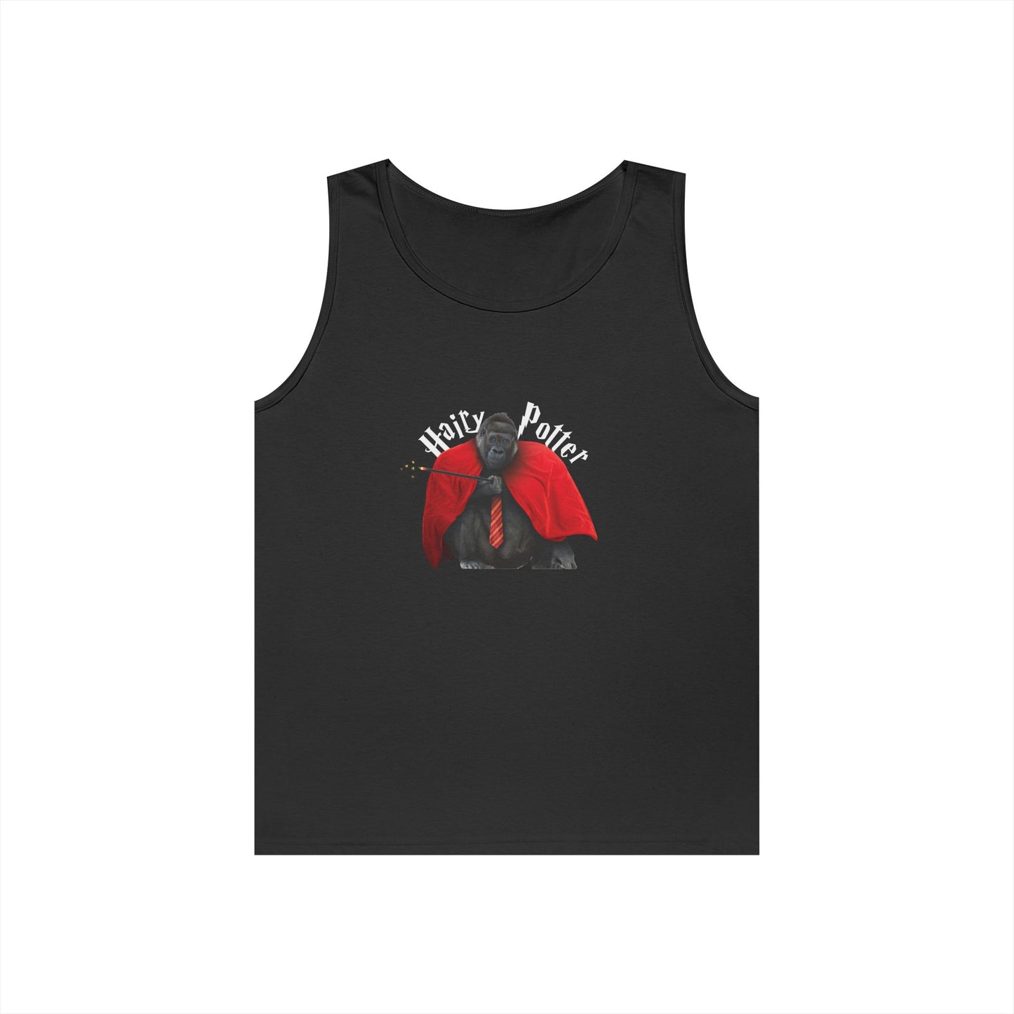 harry potter parody gorilla wizard glasses wand funny tank top