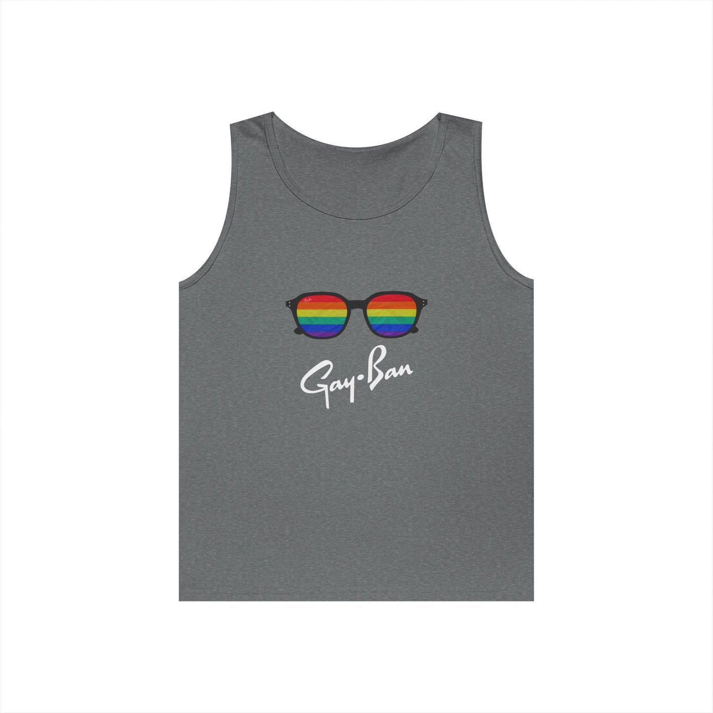 rainbow sunglasses parody design pride tank top funny gay ban shades