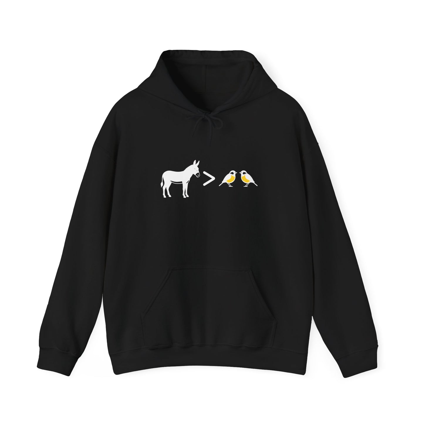 Ass greater than tits funny donkey bird hoodie design