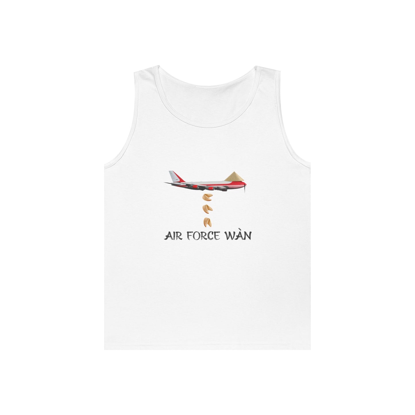 funny Asian airplane dropping fortune cookies parody air force wan tank top design