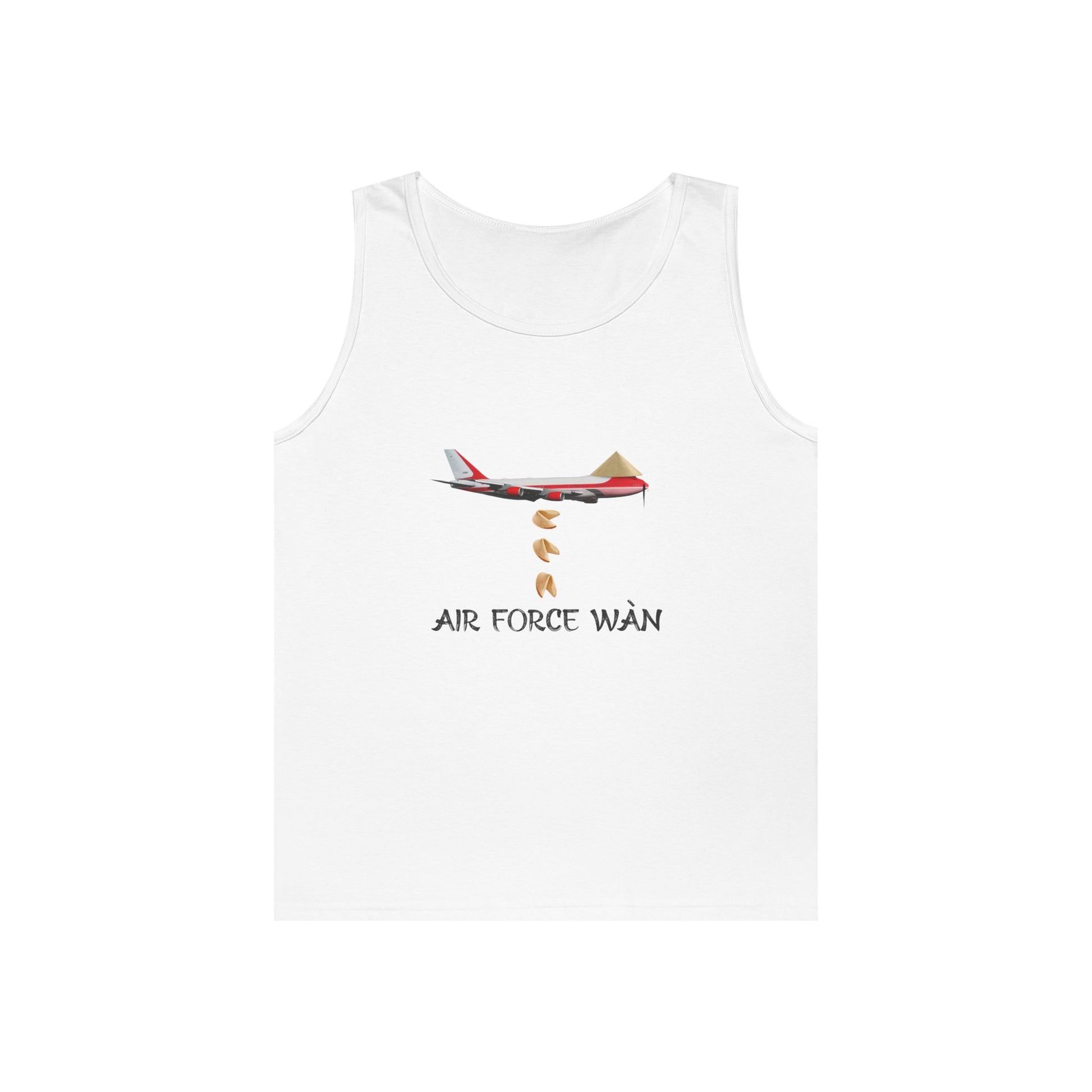 funny Asian airplane dropping fortune cookies parody air force wan tank top design