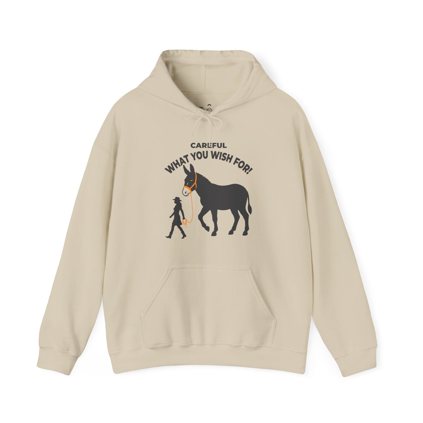 Funny Big Ass hoodie with a giant donkey being walked on a leash after a genie wish gone wrong
