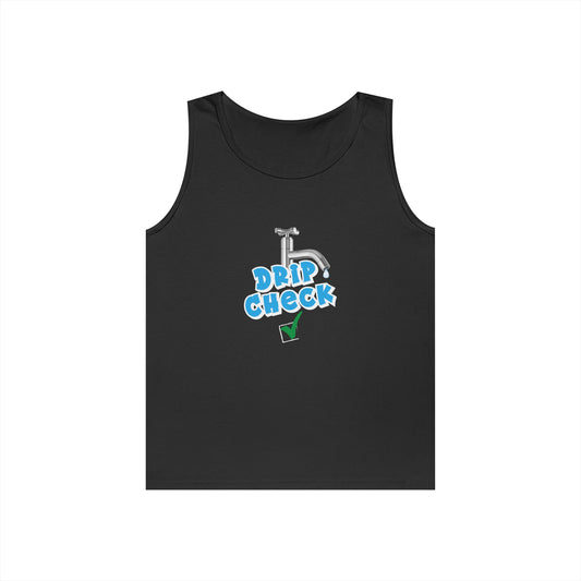 faucet dripping water drip check pun funny tank top design