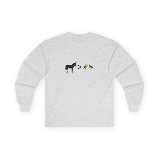 Ass greater than tits animal pun long sleeve shirt design