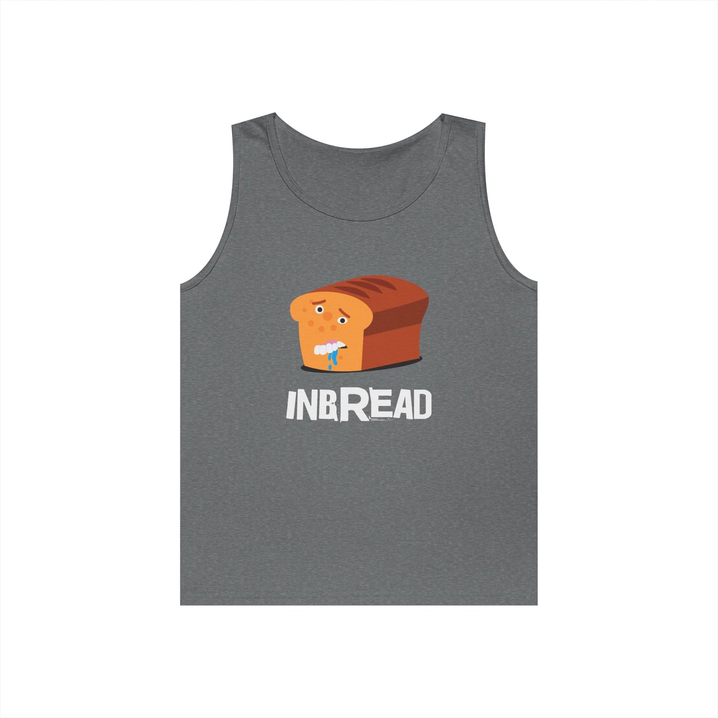 bread with human features inbread pun funny inbred parody tank top design