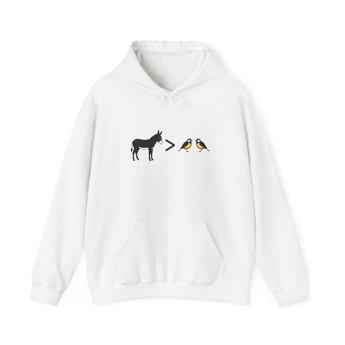Ass greater than tits funny donkey bird hoodie design