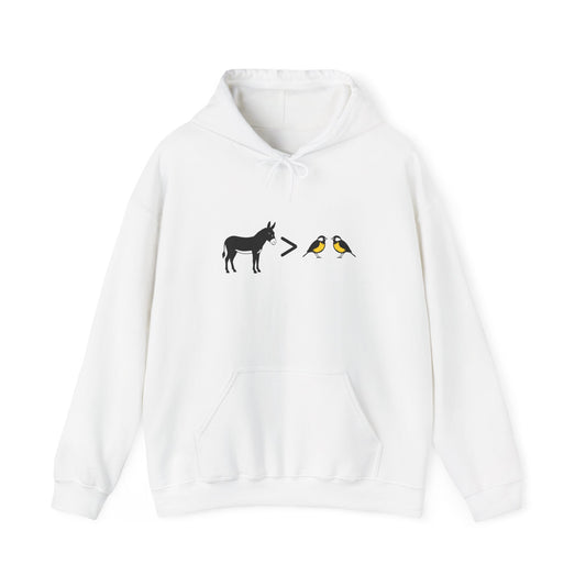 Ass greater than tits funny donkey bird hoodie design