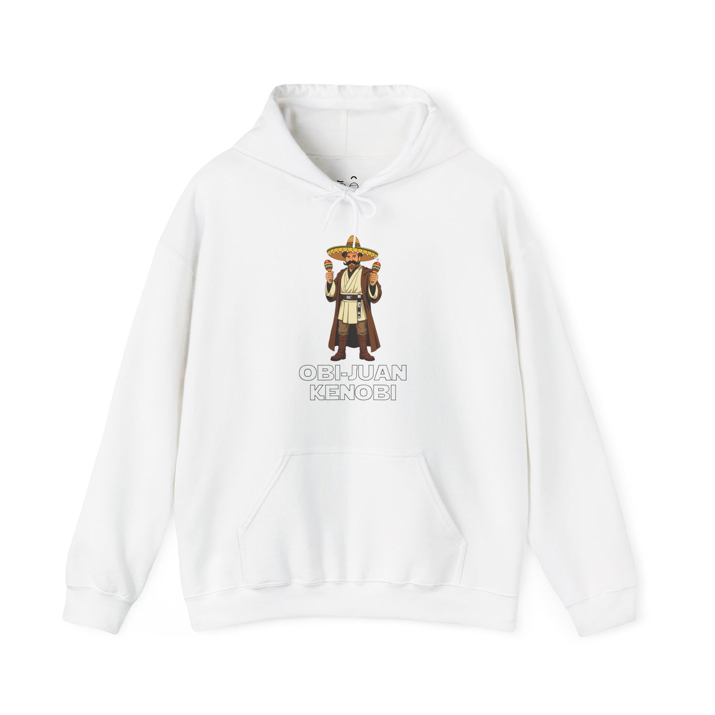 Obi Juan Kenobi parody hoodie featuring a space warrior with sombrero and maracas