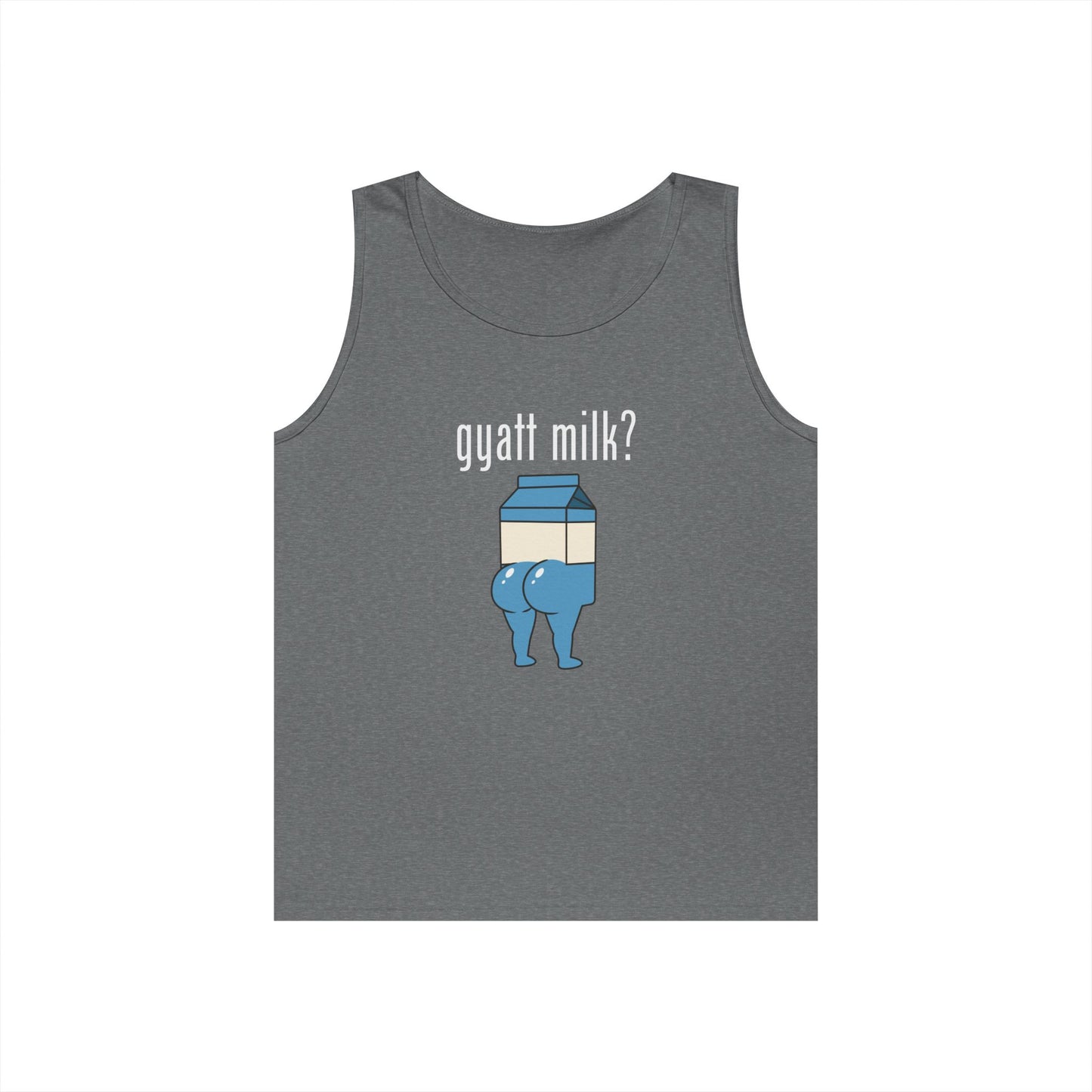 milk carton parody with exaggerated features funny gyatt milk tank top