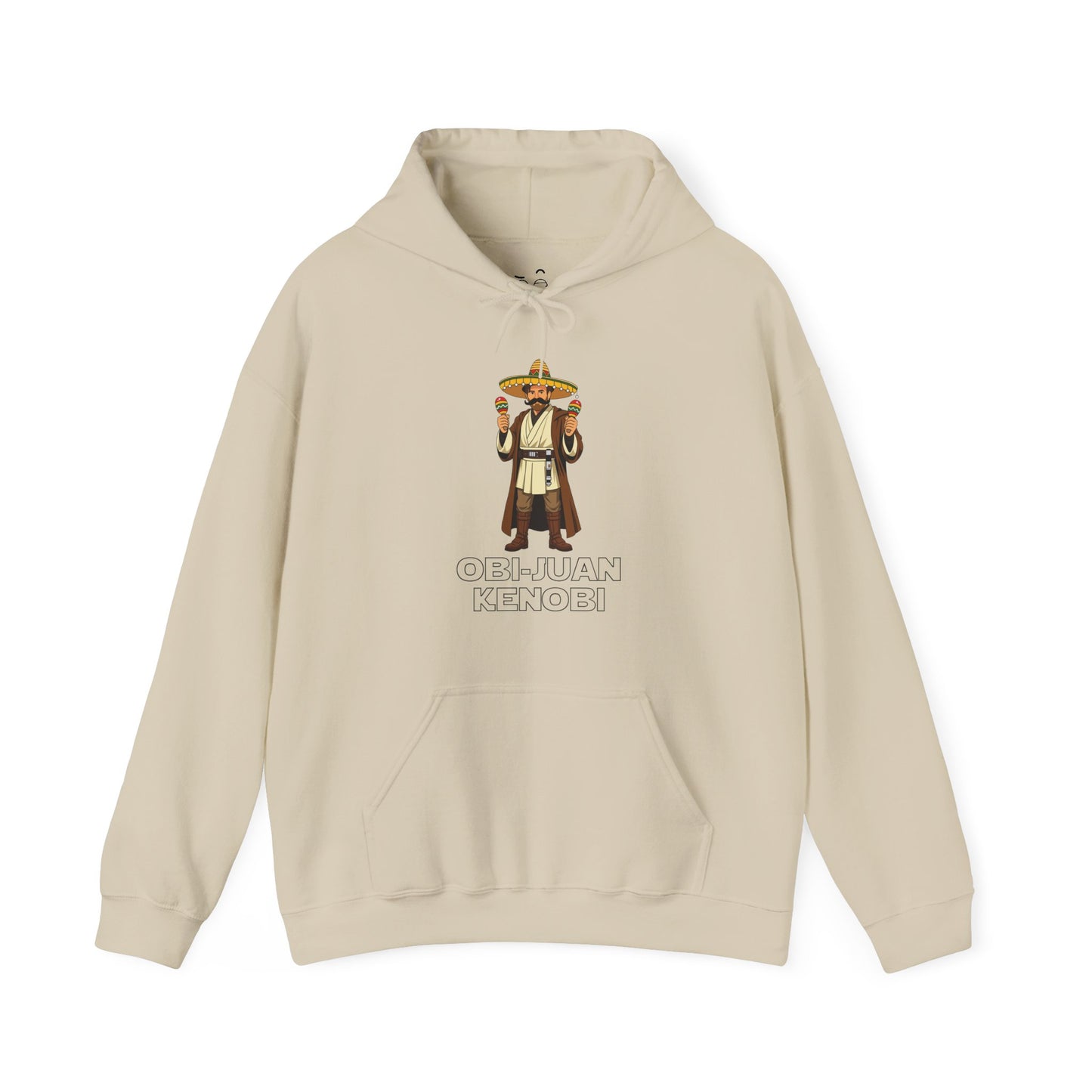 Obi Juan Kenobi parody hoodie featuring a space warrior with sombrero and maracas