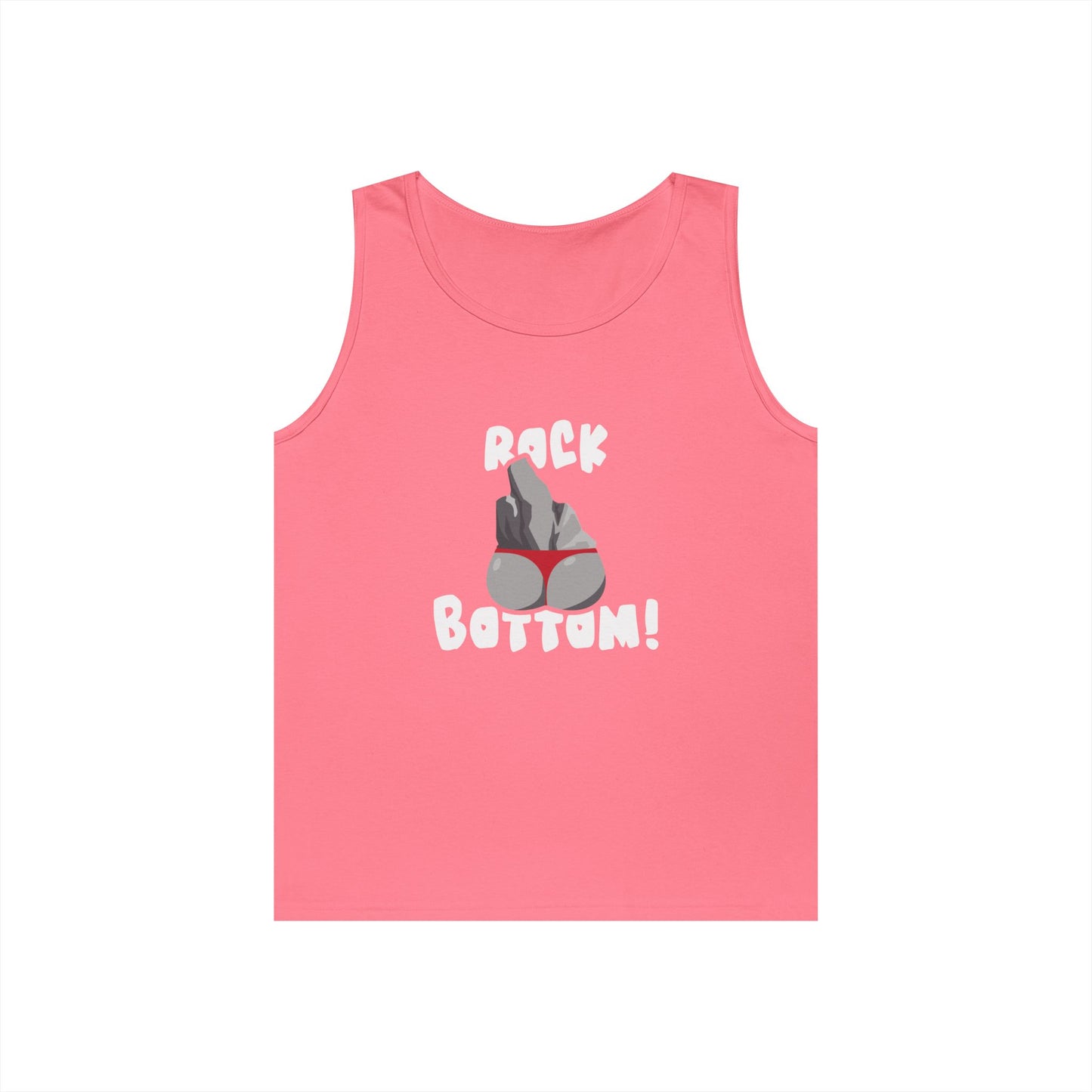 rock with human features bikini funny rock bottom tank top design