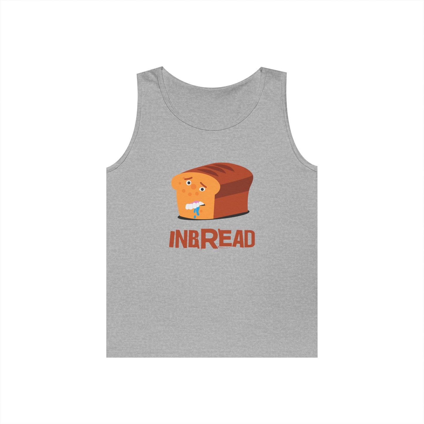 bread with human features inbread pun funny inbred parody tank top design