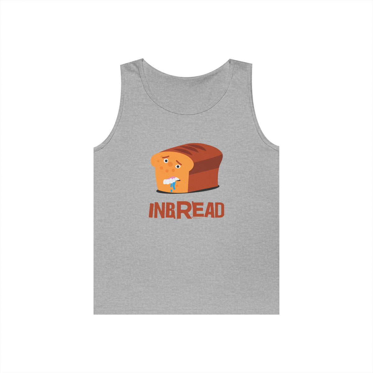 bread with human features inbread pun funny inbred parody tank top design
