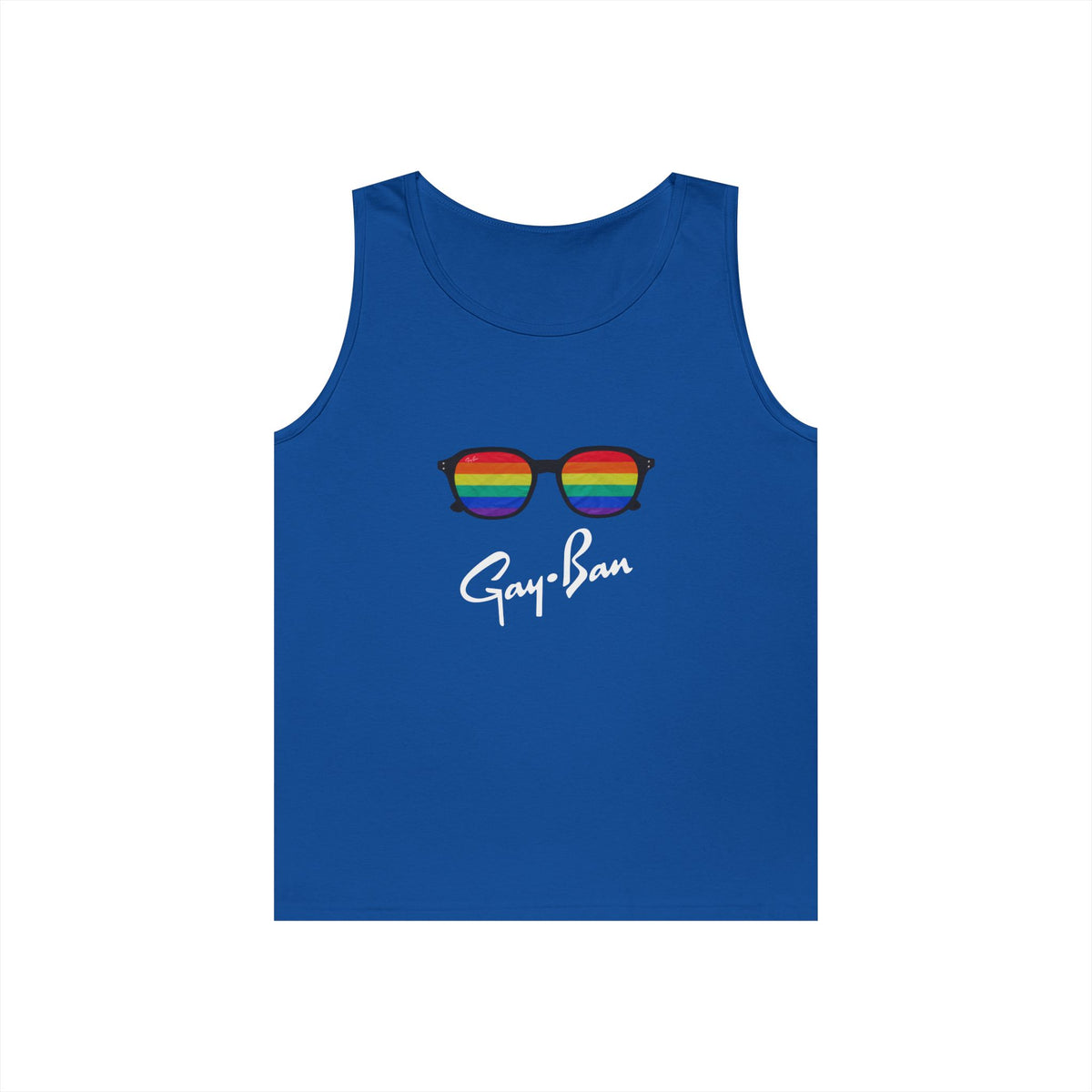 rainbow sunglasses parody design pride tank top funny gay ban shades